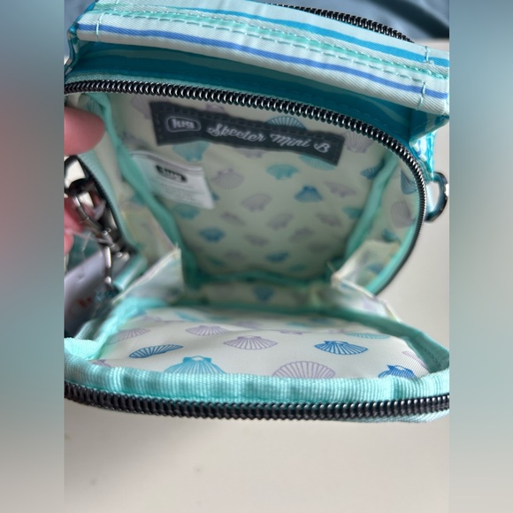LUG SKEETER MINI BRIDGE CONVERTIBLE CROSSBODY LOVE WAVES AQUA NWT - Picture 5 of 6